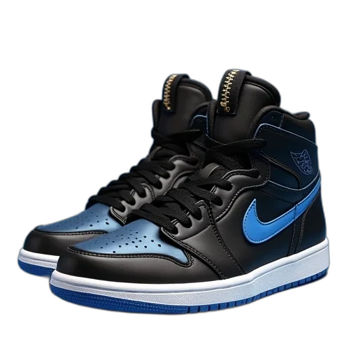 shoes, 3d render, blue, air transparent PNG cut-out