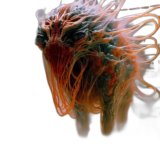 creature, dragon, hair, mask transparent PNG cut-out