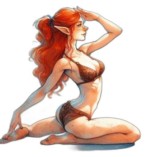 dress, watercolor, concept art, fantasy art transparent PNG cut-out