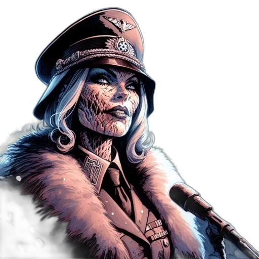 hat, staff, face, comic book art transparent PNG cut-out