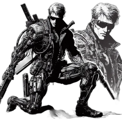 weapon, concept art, comic book art, cyberpunk transparent PNG cut-out