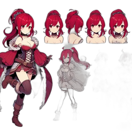 concept art, pixel art, anime, fantasy art transparent PNG cut-out