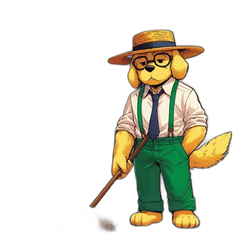 staff, animal, hat, concept art transparent PNG cut-out
