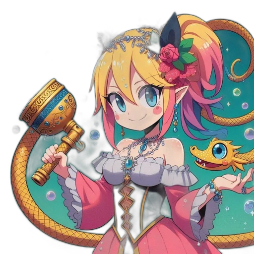 staff, weapon, dragon, crown transparent PNG cut-out