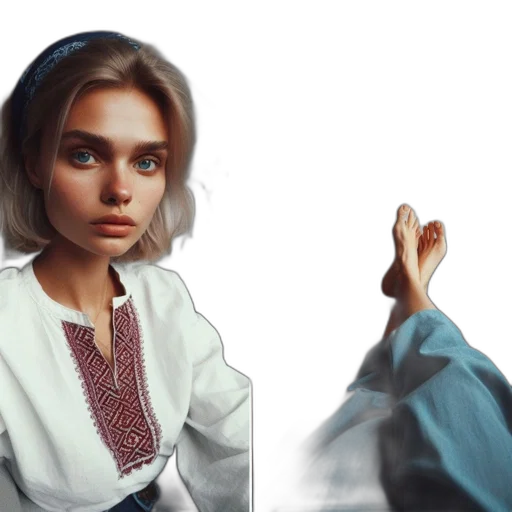 jacket, face, dress, weapon transparent PNG cut-out
