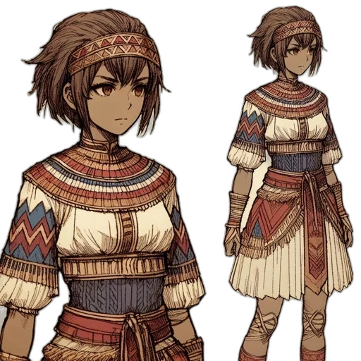 dress, staff, concept art, fantasy art transparent PNG cut-out
