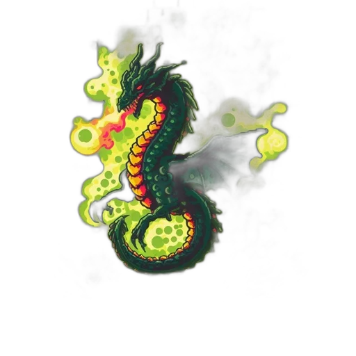dragon, staff, creature, animal transparent PNG cut-out