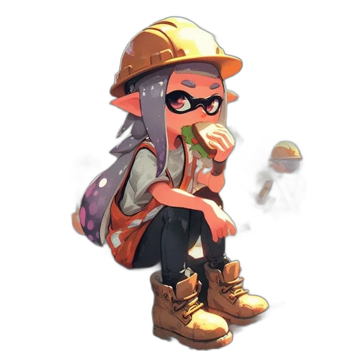 jacket, weapon, staff, hat transparent PNG cut-out