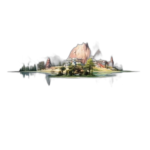 staff, concept art, fantasy art, 3d render transparent PNG cut-out