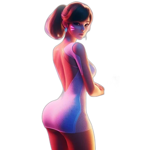dress, robot, concept art, 3d render transparent PNG cut-out