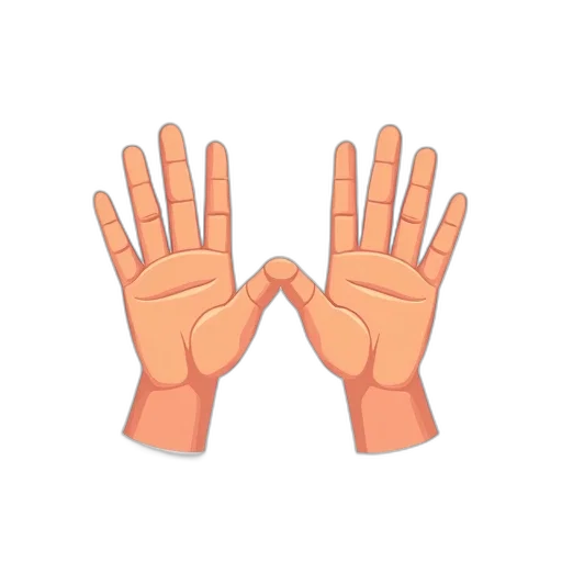 stylized, illustration, pair, hands transparent PNG cut-out