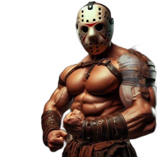 mask, concept art, comic book art, 3d render transparent PNG cut-out