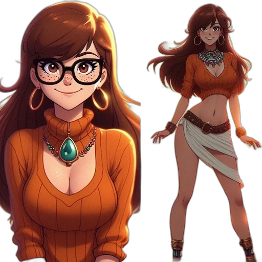 dress, anime, concept art, fantasy art transparent PNG cut-out
