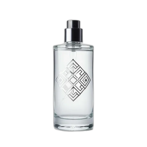 bottle, photorealistic, transparent, glass transparent PNG cut-out