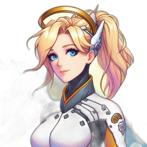 robot, staff, weapon, crown transparent PNG cut-out