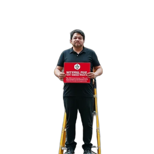 staff, furniture, man, black transparent PNG cut-out