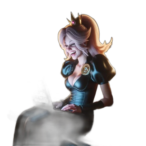 crown, staff, dress, concept art transparent PNG cut-out