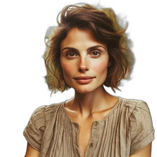 face, hair, dress, jewelry transparent PNG cut-out
