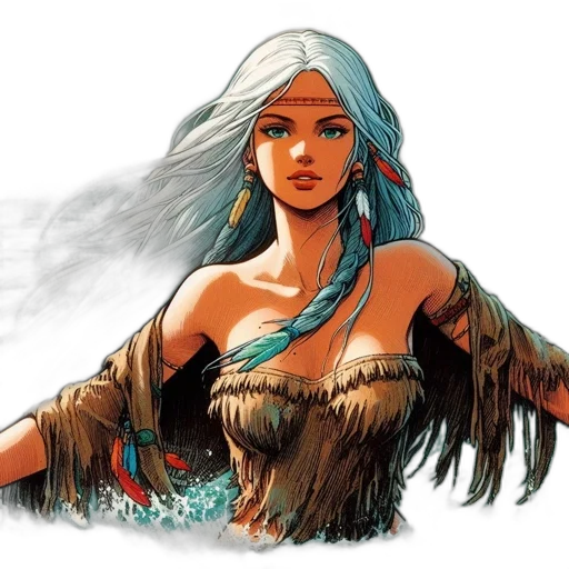 fantasy art, comic book art, concept art, watercolor transparent PNG cut-out