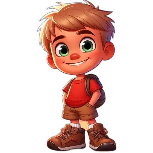 face, staff, cartoon, 3d render transparent PNG cut-out