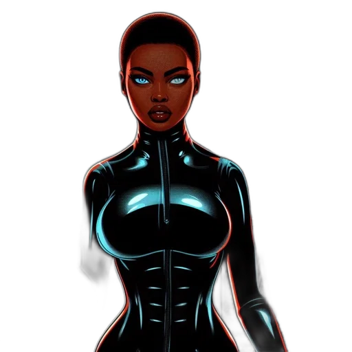 comic book art, concept art, cartoon, cyberpunk transparent PNG cut-out