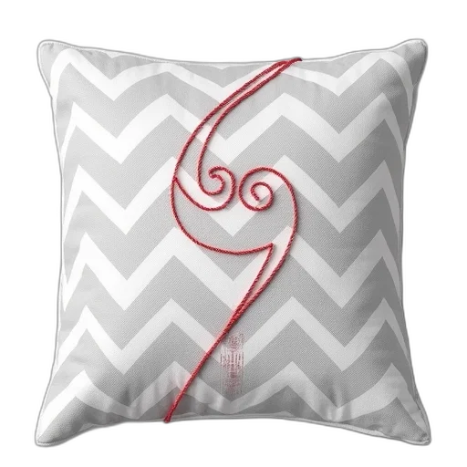 gray, white, zigzag, pillow transparent PNG cut-out