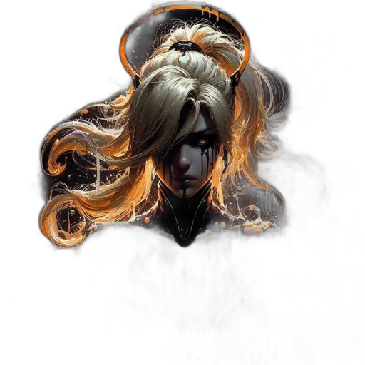 hair, mask, face, staff transparent PNG cut-out
