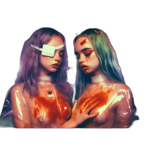 mask, jewelry, cyberpunk, vaporwave transparent PNG cut-out