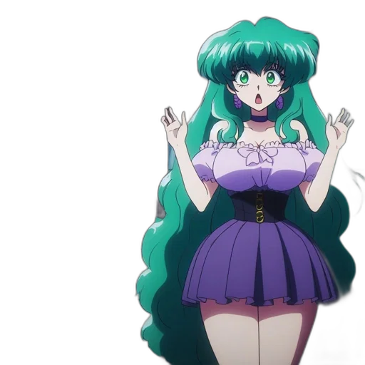dress, anime, vaporwave, concept art transparent PNG cut-out