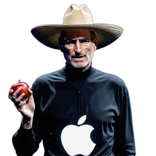 staff, hat, man, black transparent PNG cut-out