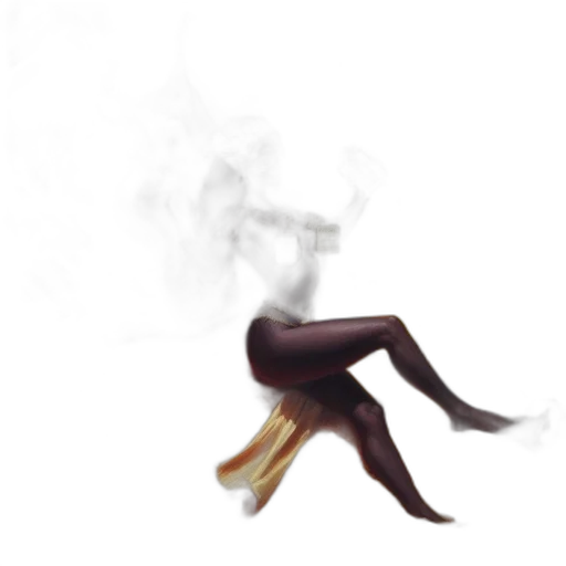 hair, shoes, staff, dragon transparent PNG cut-out