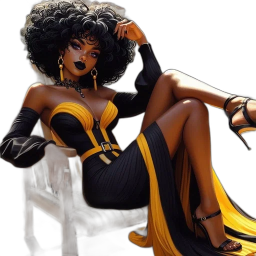 dress, concept art, fantasy art, comic book art transparent PNG cut-out