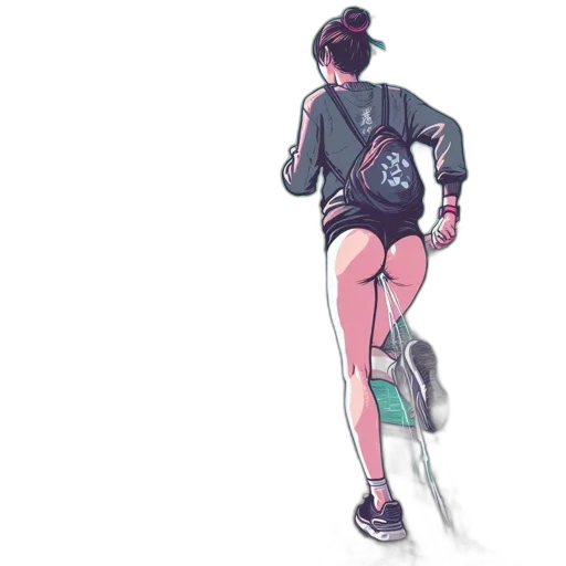 jacket, concept art, watercolor, cyberpunk transparent PNG cut-out