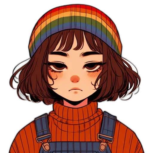 hat, jacket, face, hair transparent PNG cut-out