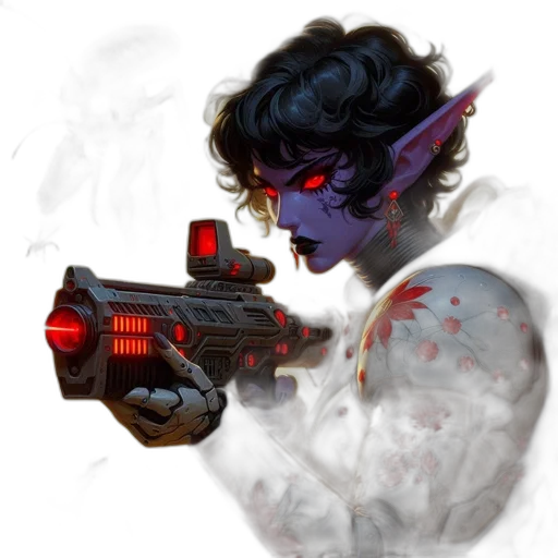 weapon, staff, concept art, cyberpunk transparent PNG cut-out