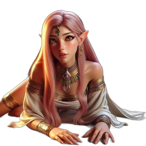 dragon, face, jewelry, staff transparent PNG cut-out
