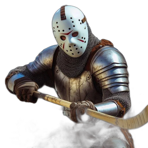 mask, sword, robot, staff transparent PNG cut-out