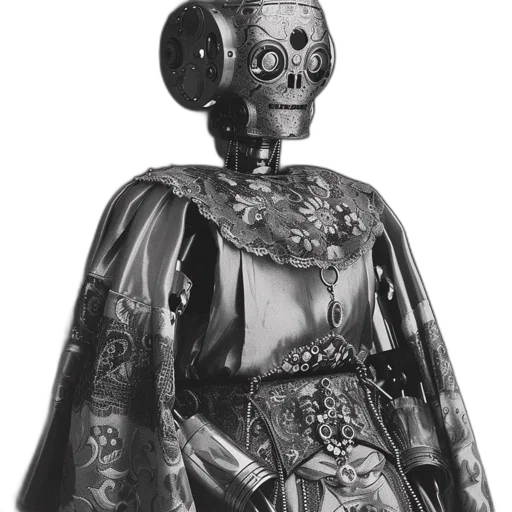 robot, mask, staff, jacket transparent PNG cut-out