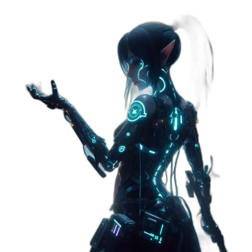 robot, staff, jacket, mask transparent PNG cut-out
