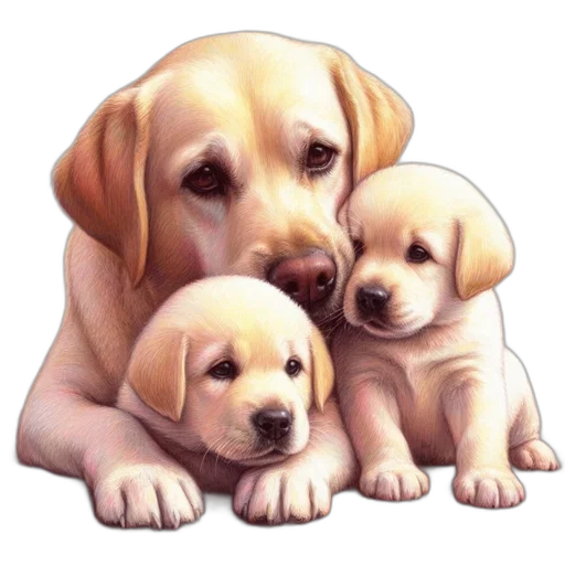 animal, photorealistic, oil painting, pencil sketch transparent PNG cut-out