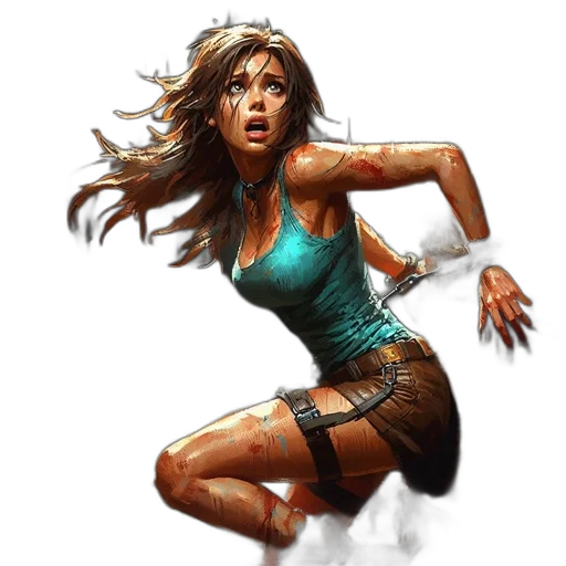 concept art, comic book art, fantasy art, cyberpunk transparent PNG cut-out