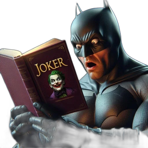 comic book art, concept art, 3d render, batman transparent PNG cut-out