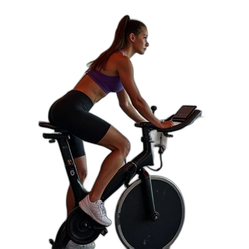 woman, doing, spinning, exercise transparent PNG cut-out