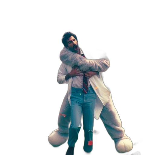 jacket, robot, concept art, pixel art transparent PNG cut-out