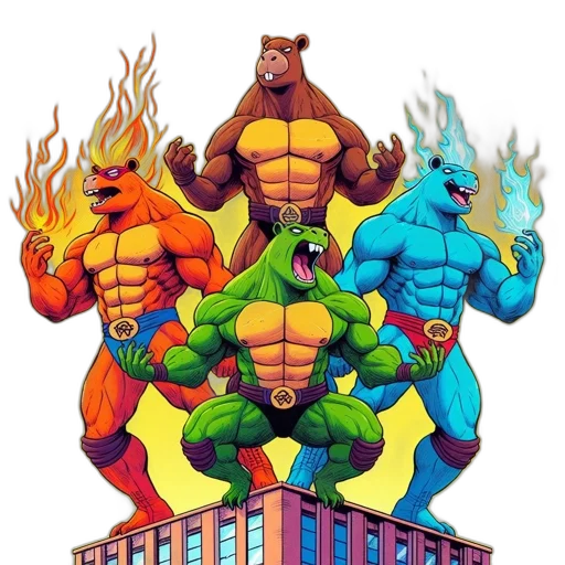 comic book art, concept art, pixel art, fantasy art transparent PNG cut-out