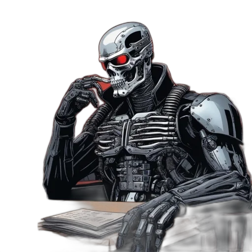 robot, mask, comic book art, concept art transparent PNG cut-out
