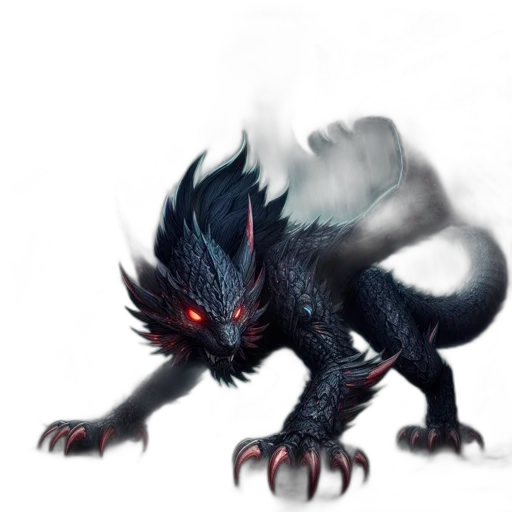 dragon, creature, animal, staff transparent PNG cut-out