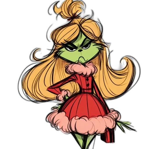 dress, cartoon, concept art, watercolor transparent PNG cut-out