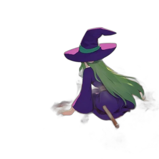 hat, staff, creature, dress transparent PNG cut-out