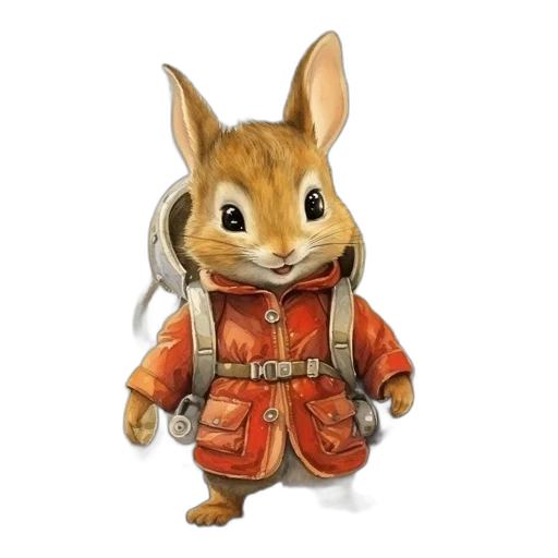animal, jacket, staff, creature transparent PNG cut-out